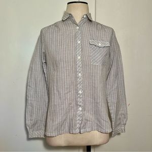 Vintage 80s Foxmoor Rainbow Windowpane Button Up Casual Top